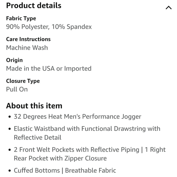 32 Degree Mens Performance Blue, Green Or Gray Jogger Sz XXL Athleisure NWT - Picture 9 of 9